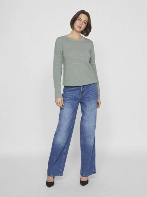 VILA VIDALO O-NECK L/S KNIT TOP- NOOS