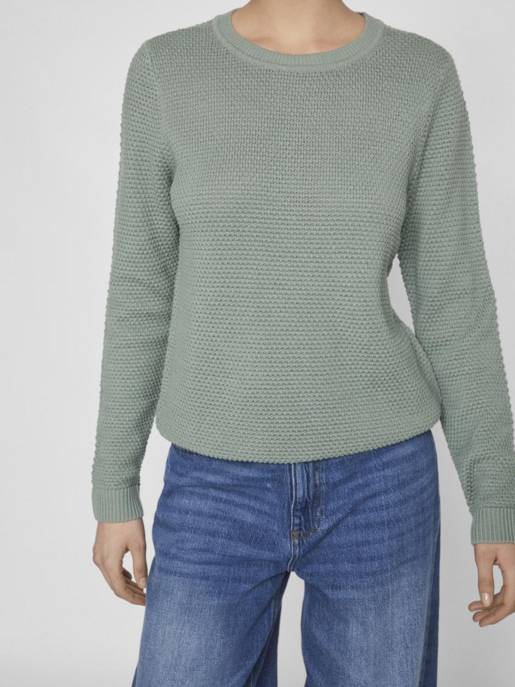 VILA VIDALO O-NECK L/S KNIT TOP- NOOS