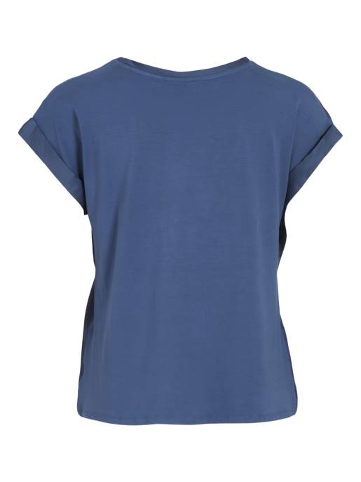VILA VIELLETTE S/S SATIN TOP/SU - NOOS