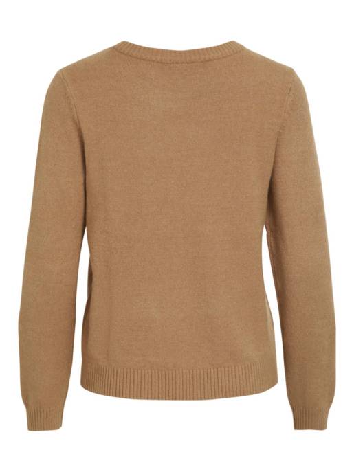 VILA VIRIL O-NECK L/S KNIT TOP - NOOS