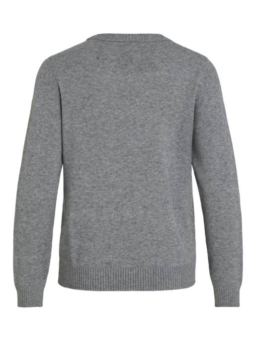 VILA VIRIL O-NECK L/S KNIT TOP - NOOS