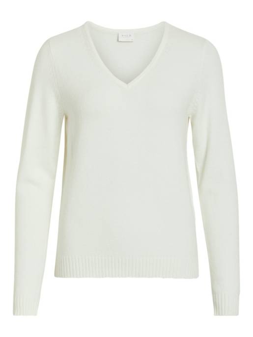 VILA VIRIL V-NECK L/S KNIT TOP - NOOS