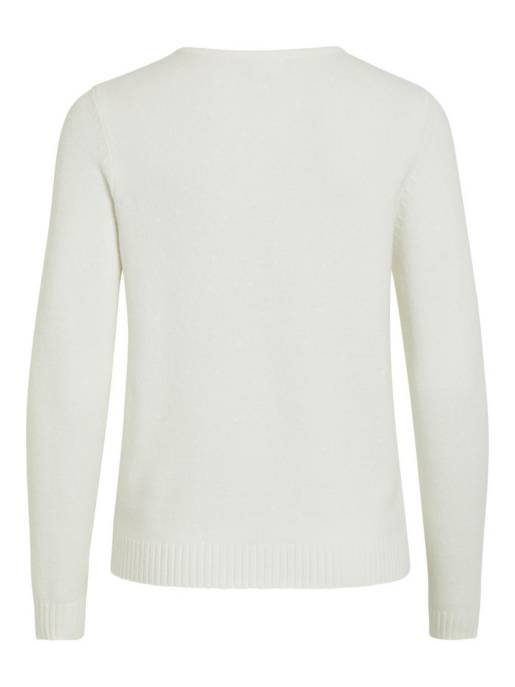 VILA VIRIL V-NECK L/S KNIT TOP - NOOS