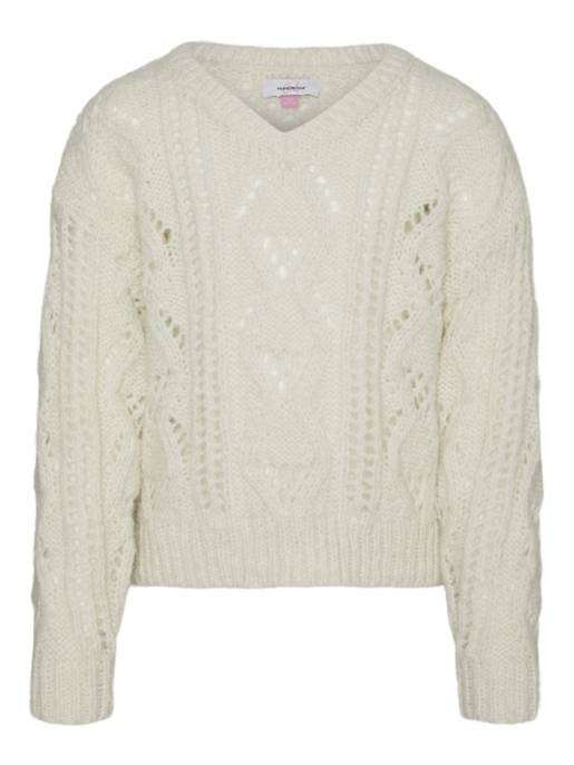 VERO MODA Girl VMNEWERINSTRUCTURE LS V-NK PULL GIRL