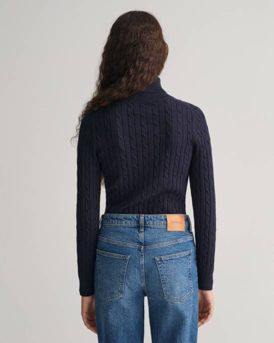 GANT Zopfstrick Rollkragenpullover Aus Stretch-Baumwolle