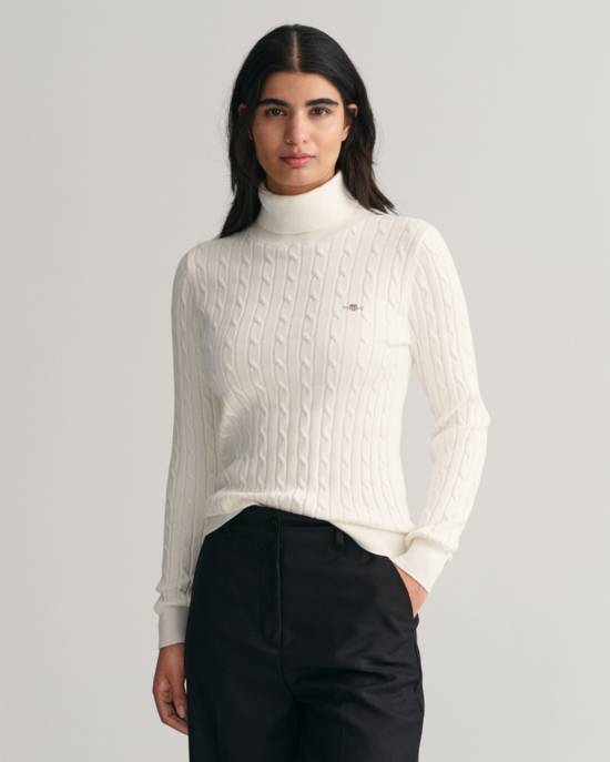 GANT Zopfstrick Rollkragenpullover Aus Stretch-Baumwolle