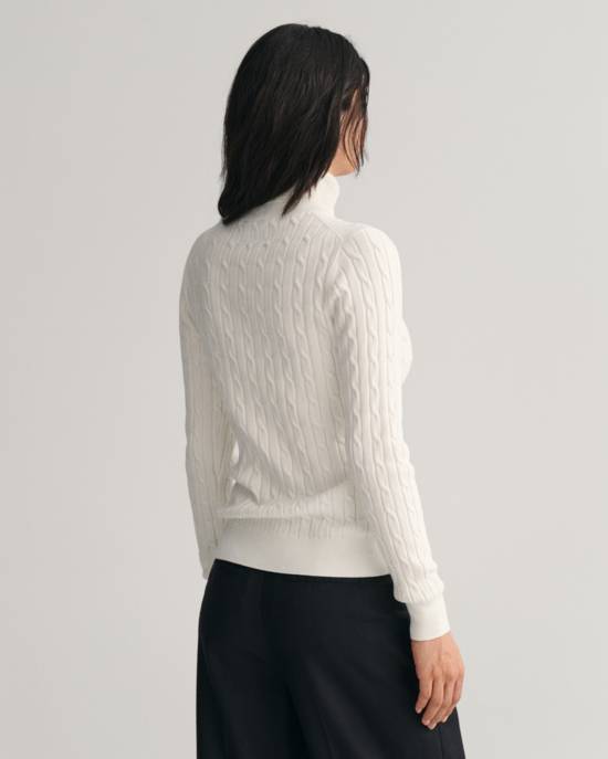 GANT Zopfstrick Rollkragenpullover Aus Stretch-Baumwolle