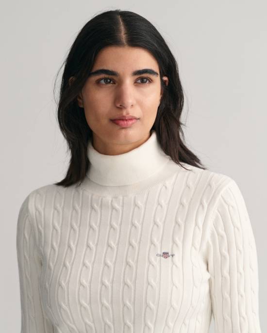 GANT Zopfstrick Rollkragenpullover Aus Stretch-Baumwolle