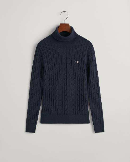 GANT Zopfstrick Rollkragenpullover Aus Stretch-Baumwolle
