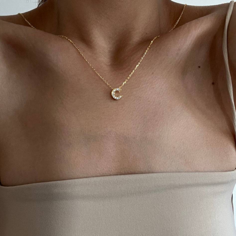 Kardelen Big Zirkonia Buchstabenkette II - 925 SILBER