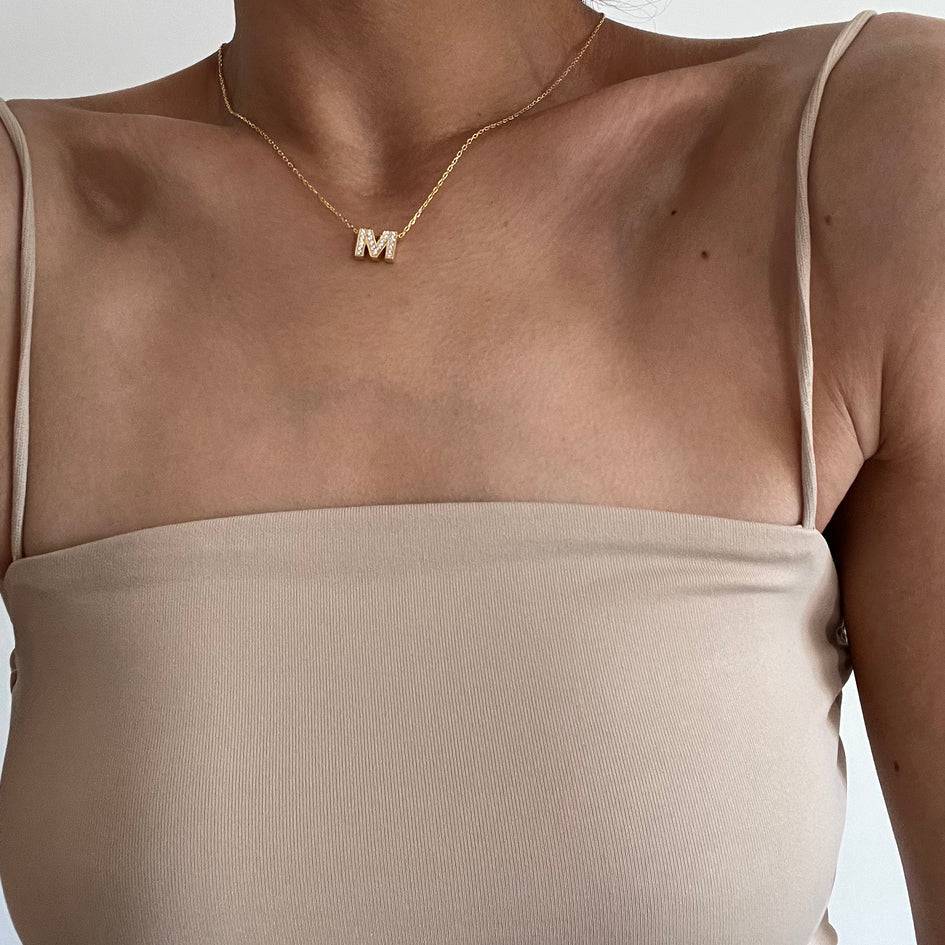 Kardelen Big Zirkonia Buchstabenkette II - 925 SILBER