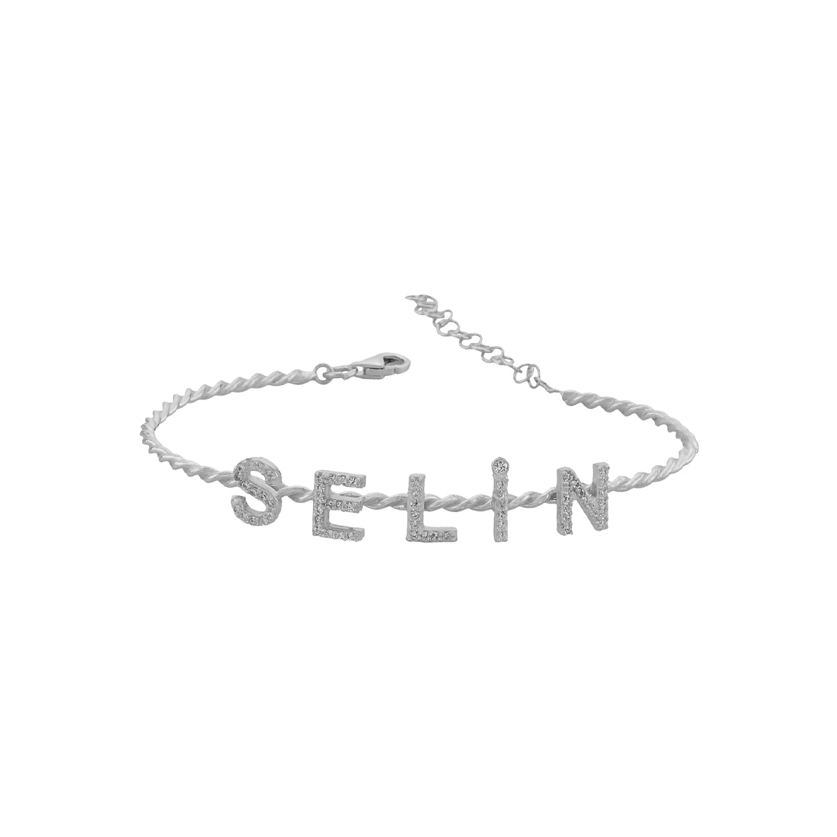 Kardelen Burma Armband Mit Zirkonia Buchstaben - 925 SILBER