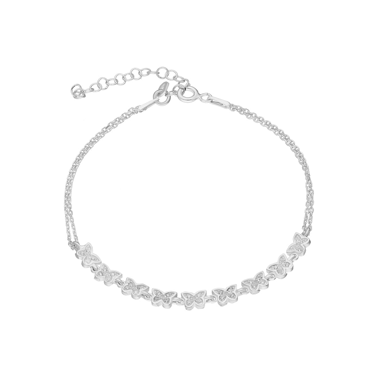 Kardelen Butterfly Armkette Mit Zirkonia - 925 SILBER