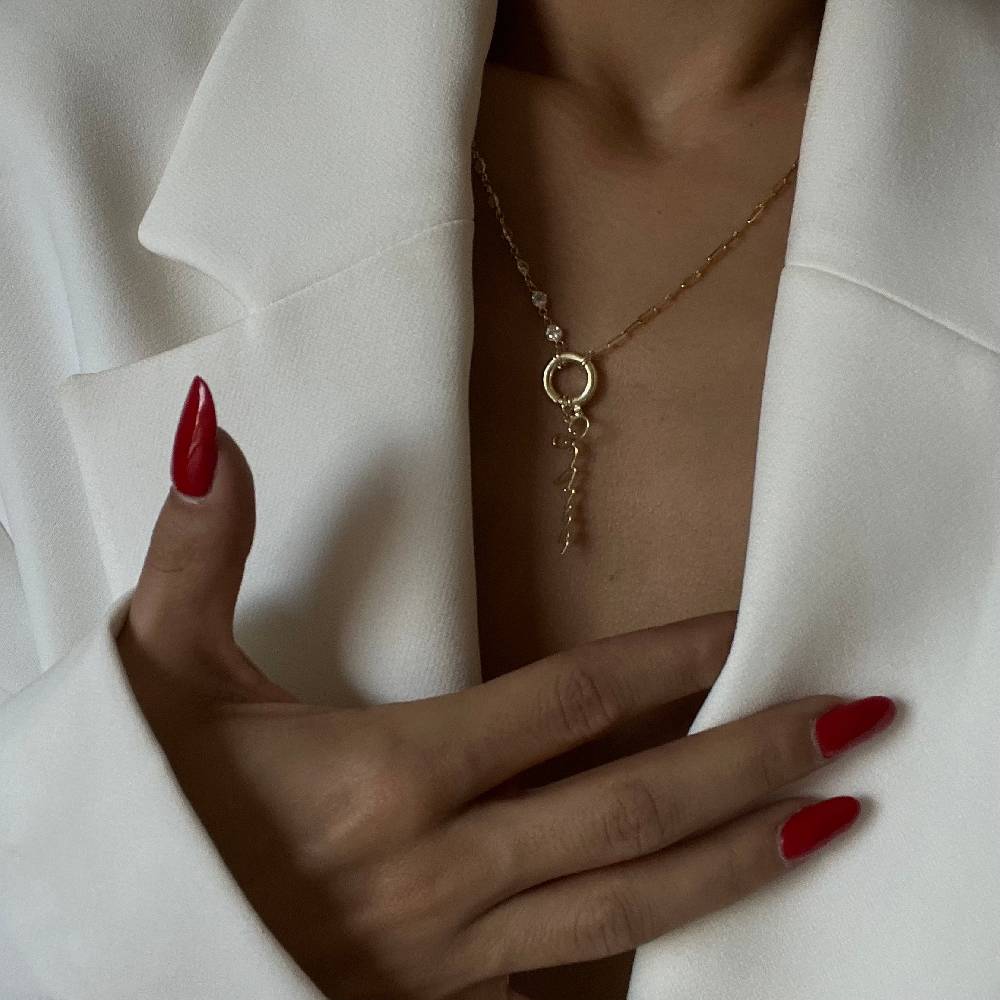 Kardelen Chain Design Diamond Halskette Basic Signatur - 925 SILBER