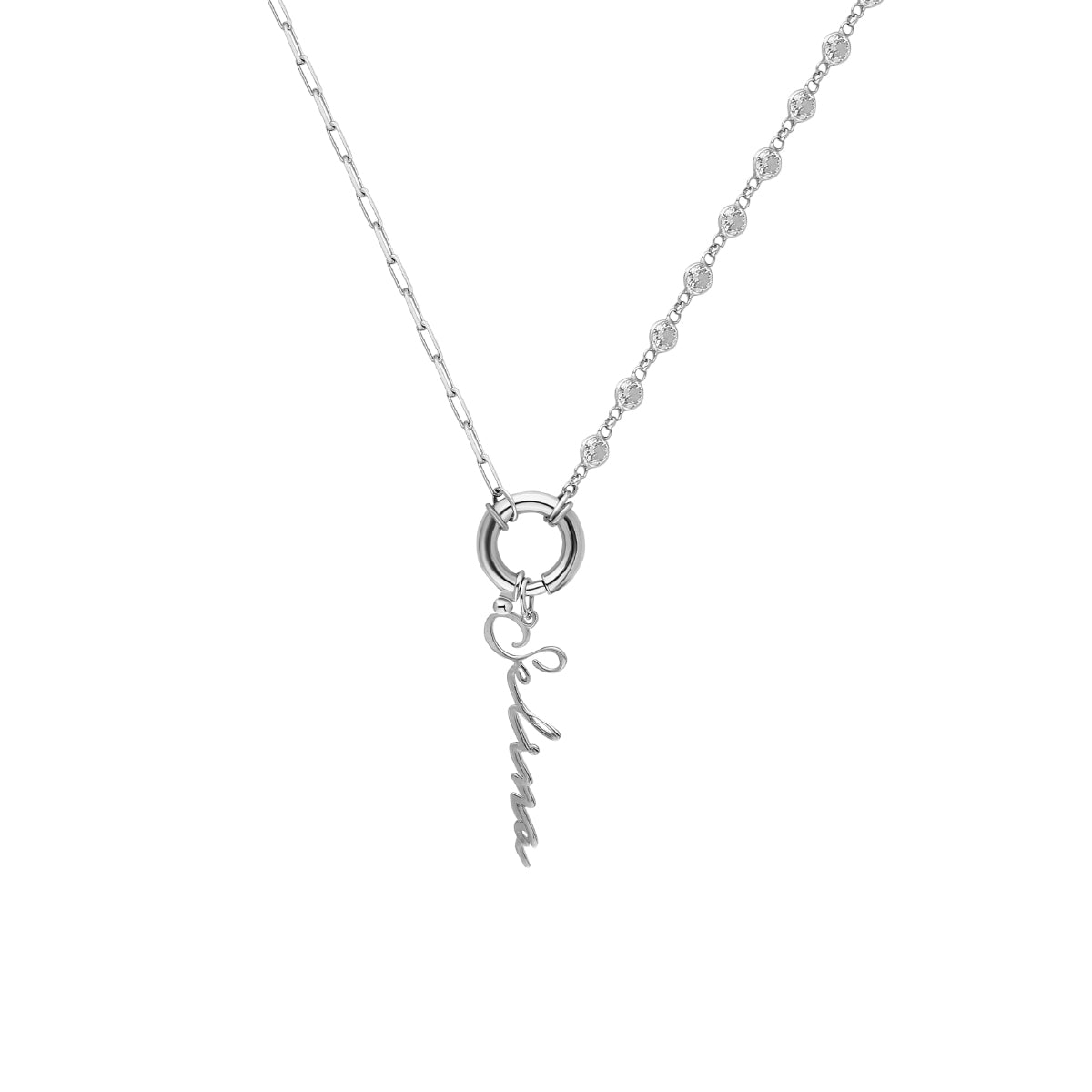 Kardelen Chain Design Diamond Halskette Basic Signatur - 925 SILBER
