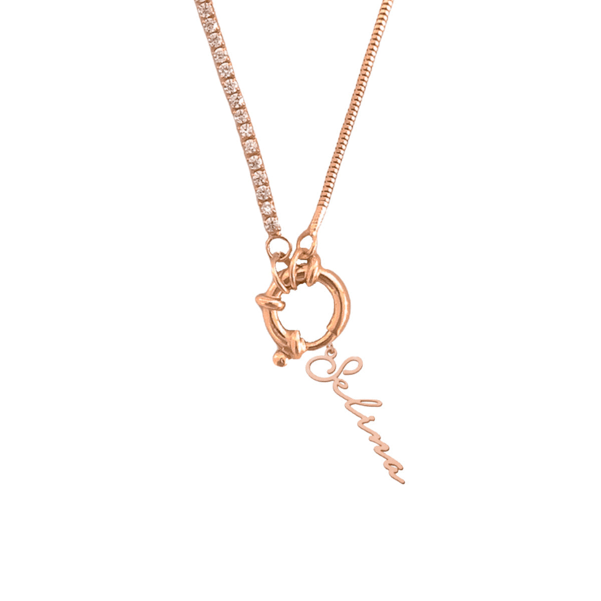 Kardelen Chain Design Italia Iced Signatur Namenskette - 925 SILBER