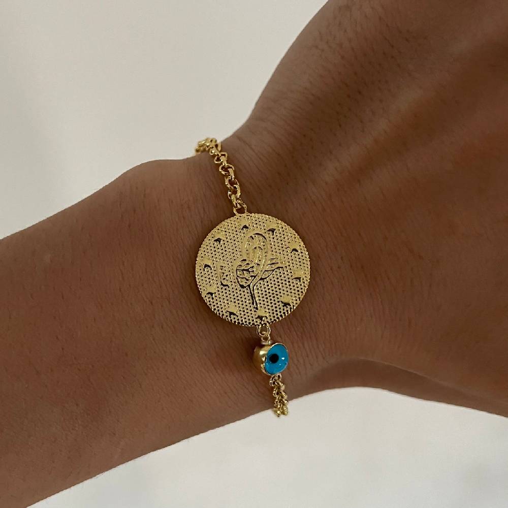 Kardelen Eleganter Ottoman Nazar Armkette - 925 SILBER