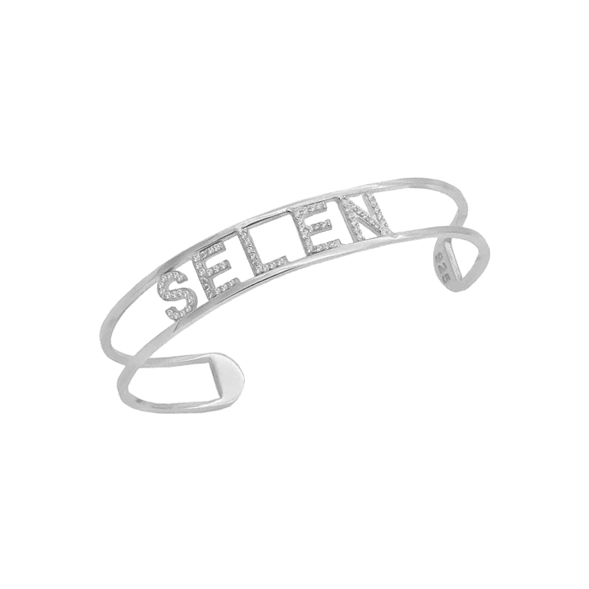 Kardelen Gliederung Design Bangle Zirkonia - 925 SILBER
