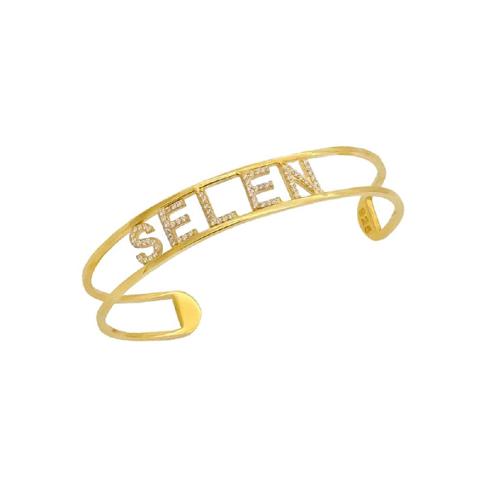 Kardelen Gliederung Design Bangle Zirkonia - 925 SILBER