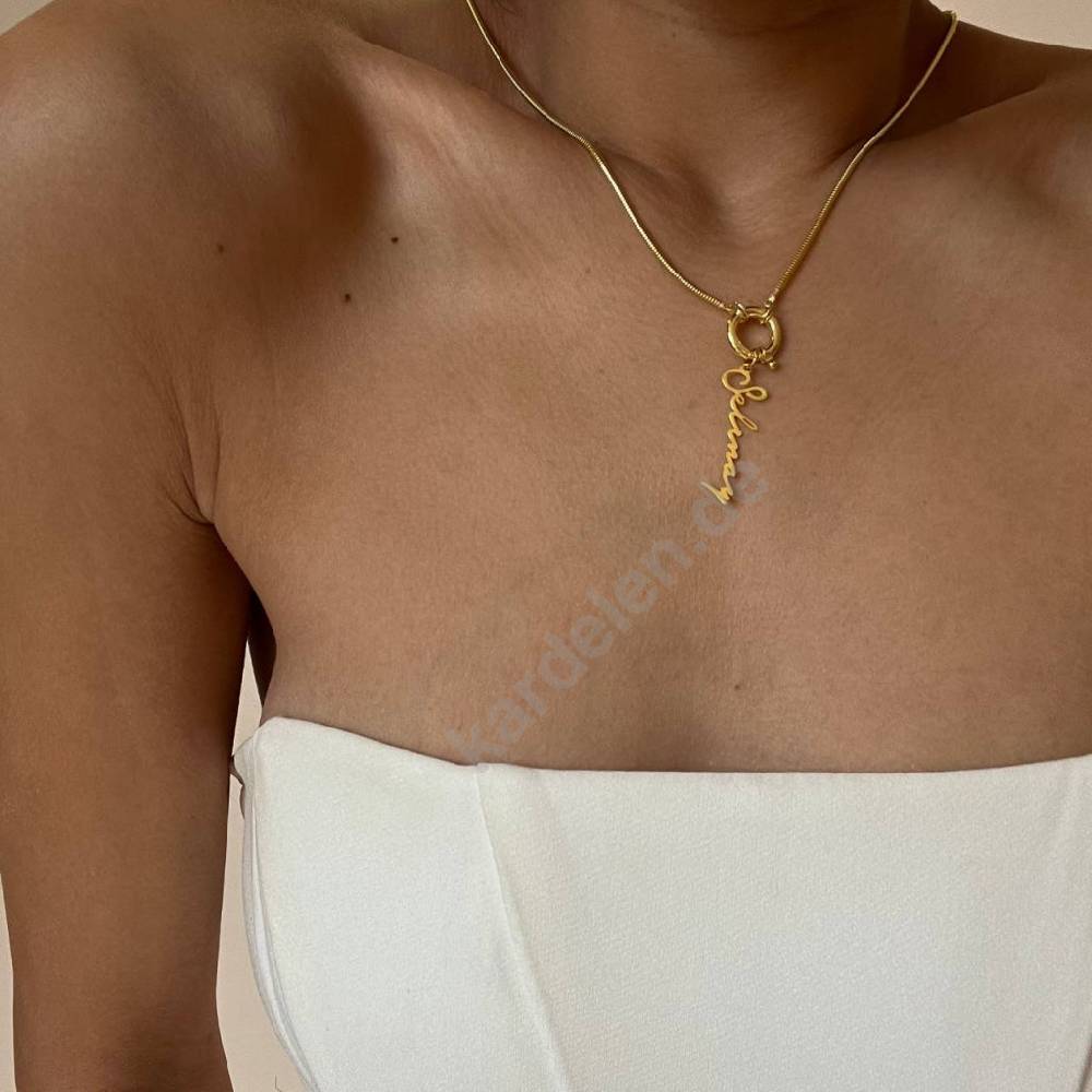 Kardelen Italia Chain Signatur Halskette - 925 SILBER