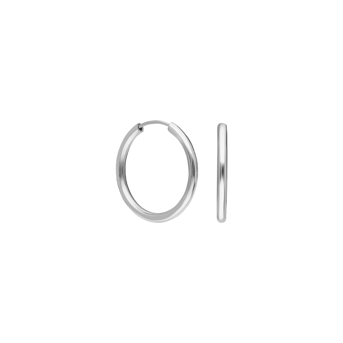 Kardelen 10mm Plain Hoop Earrings