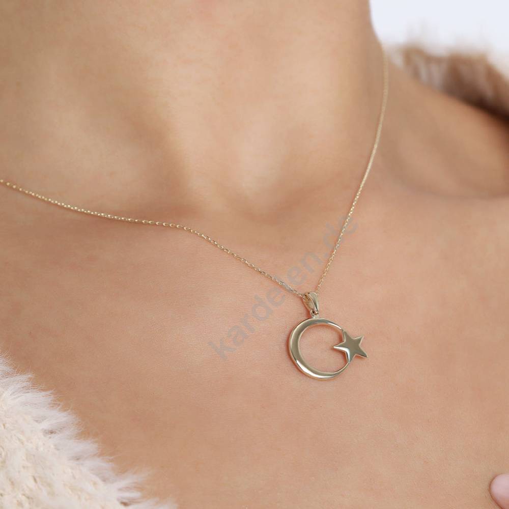 Kardelen 14K GOLD AYYILDIZ HALSKETTE