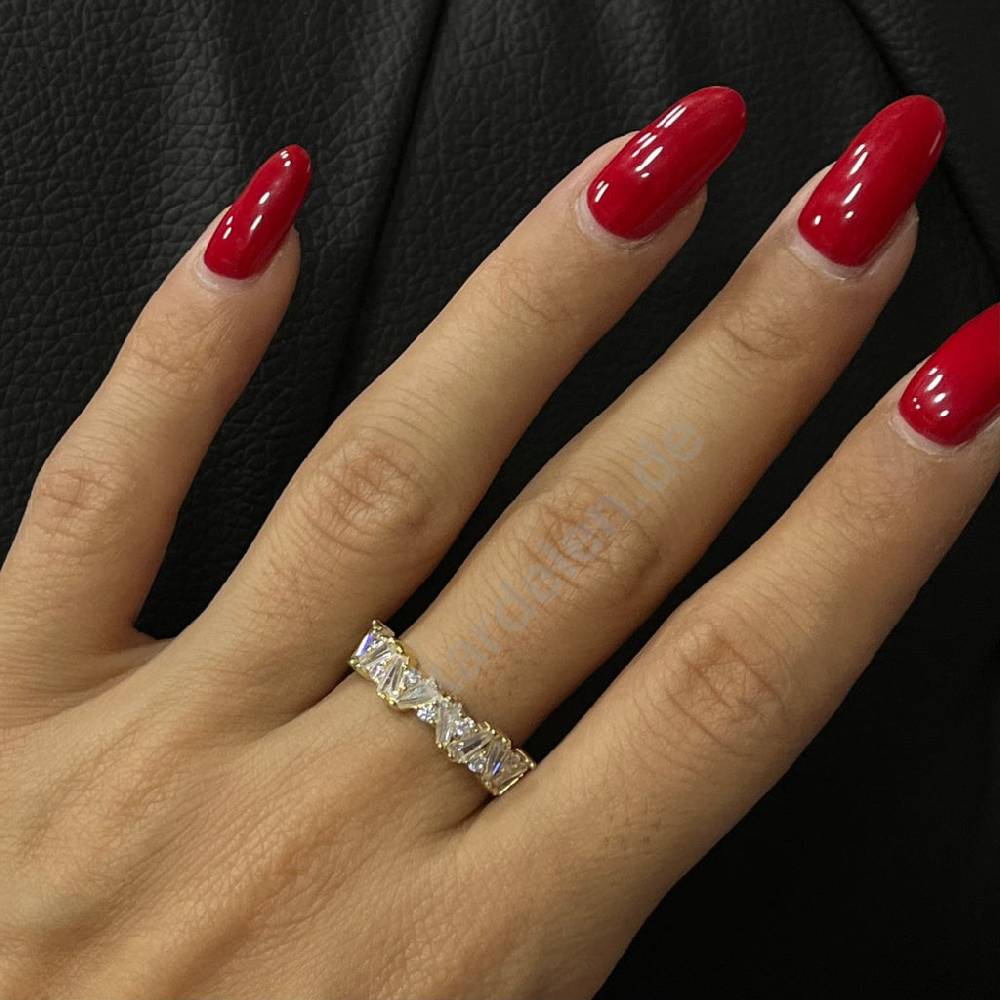 Kardelen 14K GOLD BAGUETTE SHIFT RING MODEL2