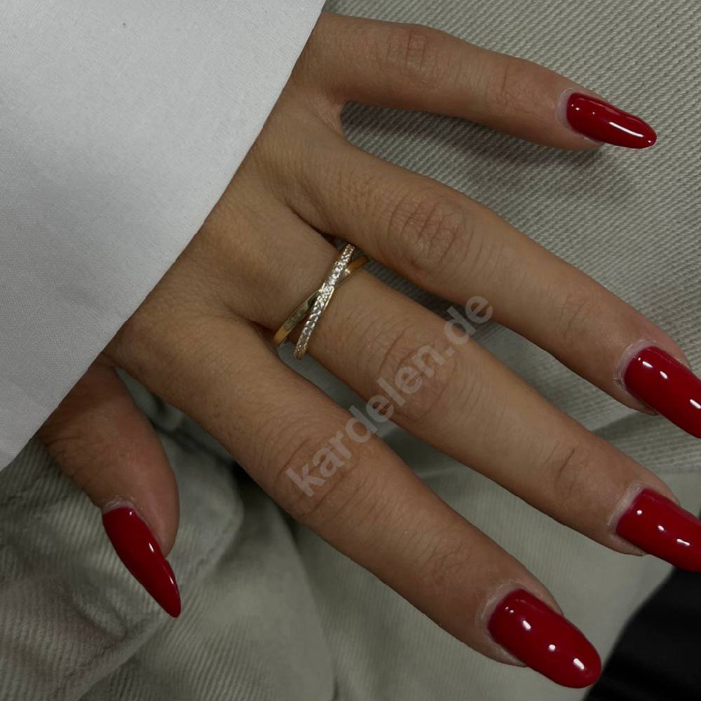 Kardelen 14K Gold Circle Zirkonia Ring