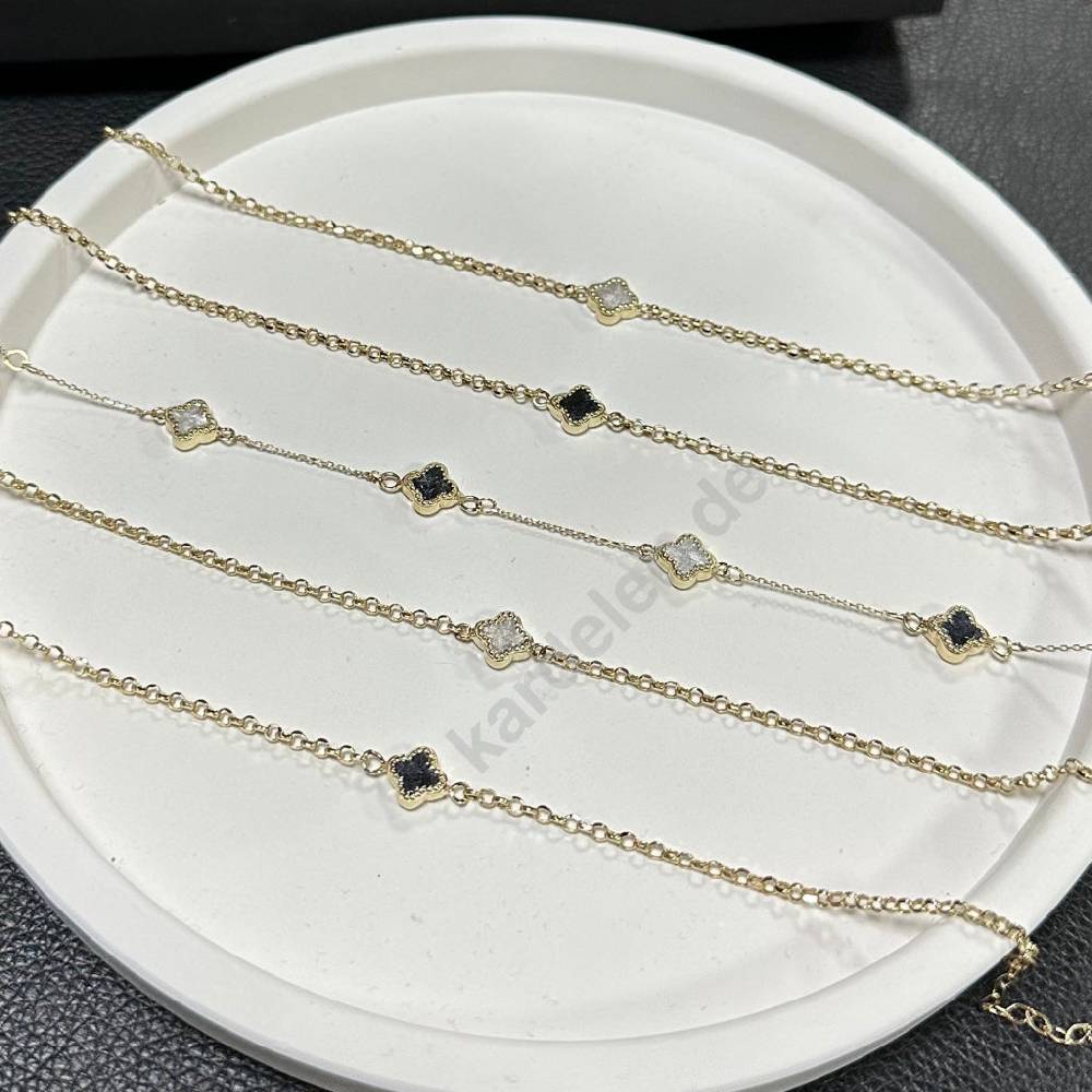 Kardelen 14K GOLD KLEE ARMKETTE III