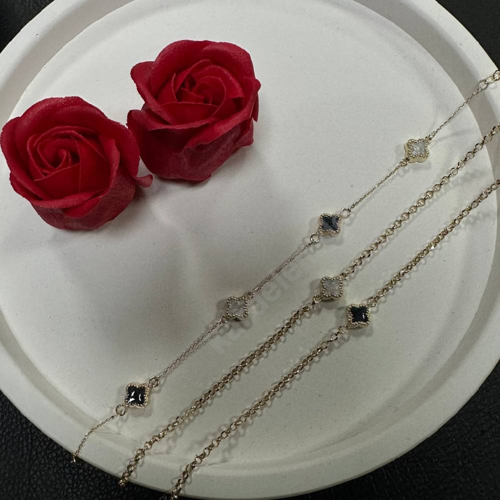 Kardelen 14K GOLD KLEE ARMKETTE III