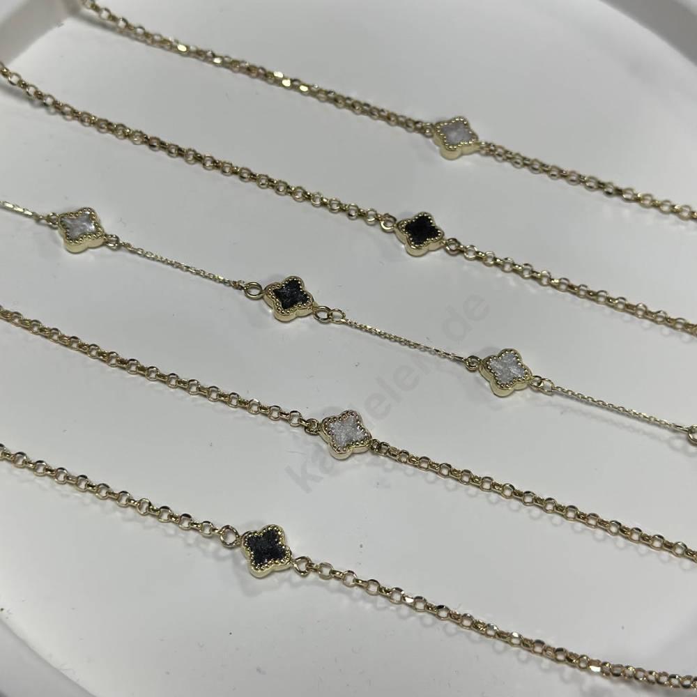 Kardelen 14K GOLD KLEE ARMKETTE III