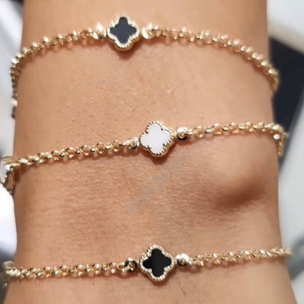 Kardelen 14K GOLD KLEE ARMKETTE III