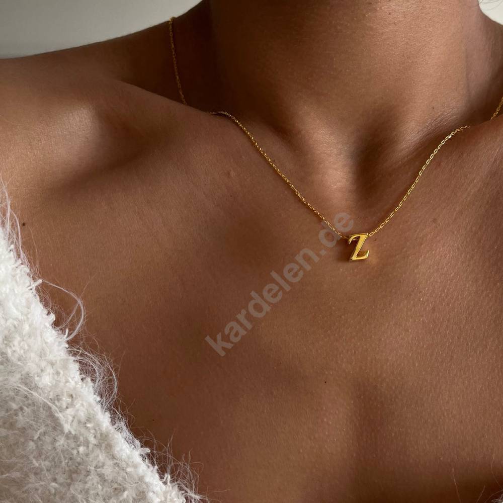 Kardelen 14K GOLD MINI BUCHSTABEN HALSKETTE