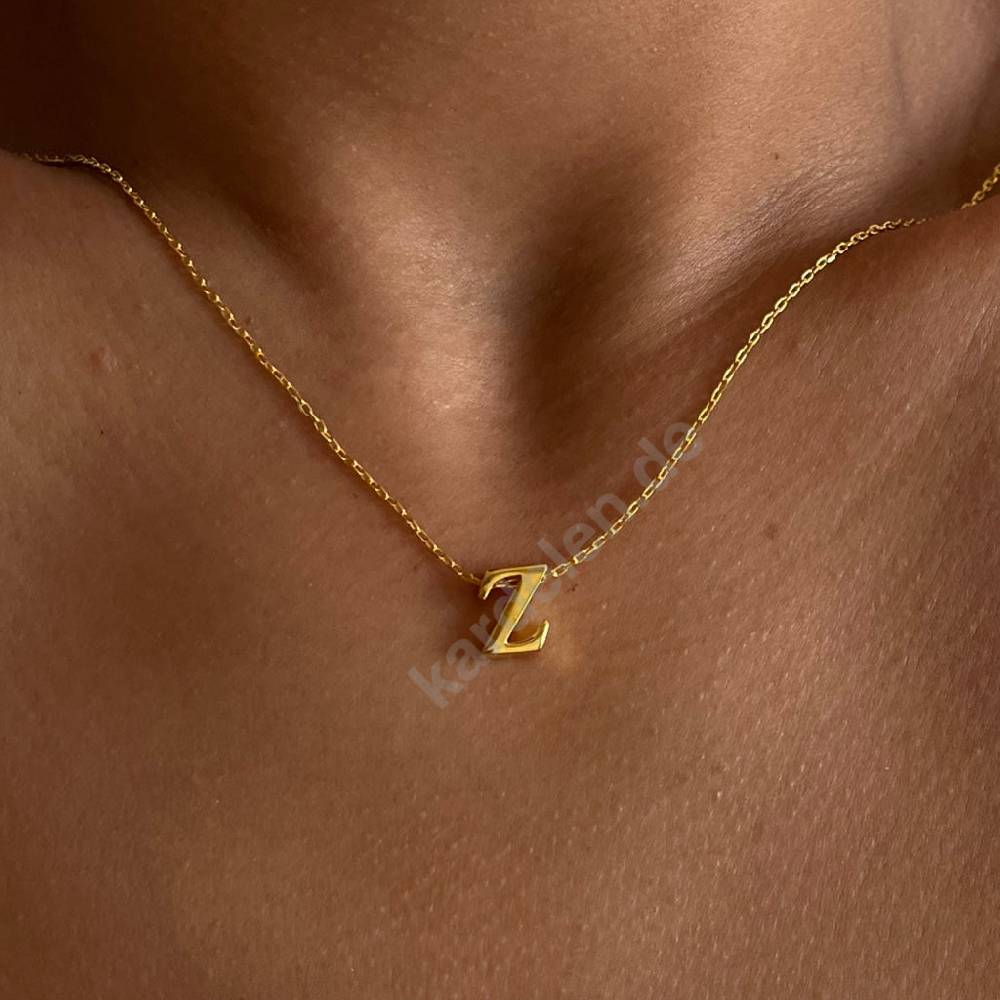 Kardelen 14K GOLD MINI BUCHSTABEN HALSKETTE