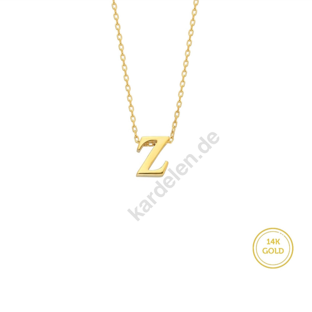 Kardelen 14K GOLD MINI BUCHSTABEN HALSKETTE