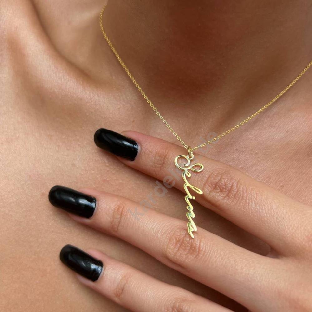 Kardelen 14K GOLD SIGNATUR NAMENSKETTE