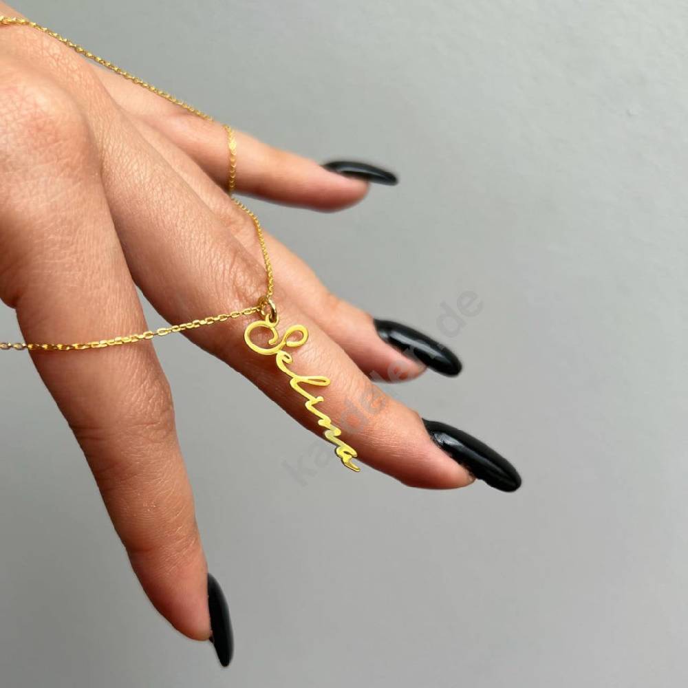 Kardelen 14K GOLD SIGNATUR NAMENSKETTE