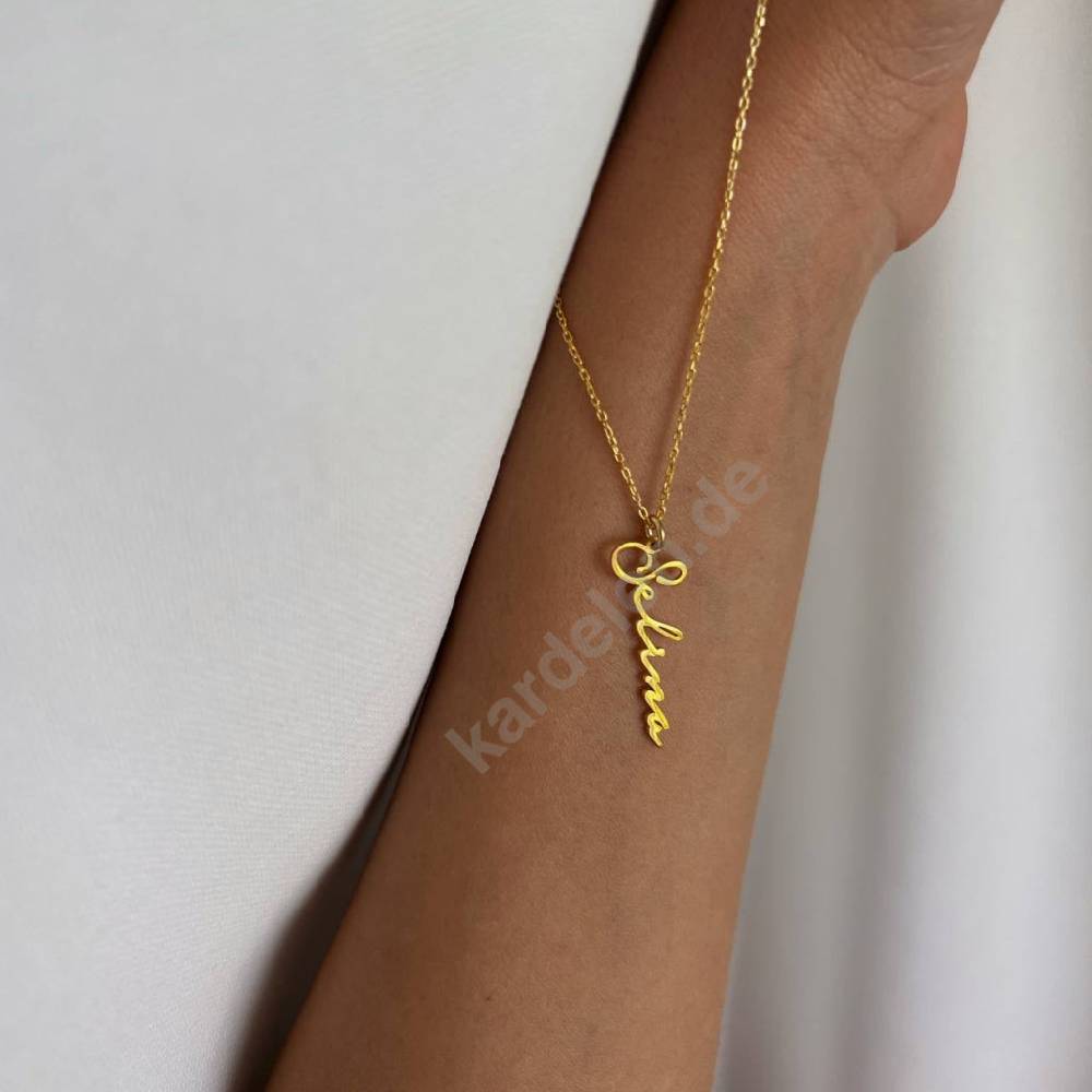 Kardelen 14K GOLD SIGNATUR NAMENSKETTE