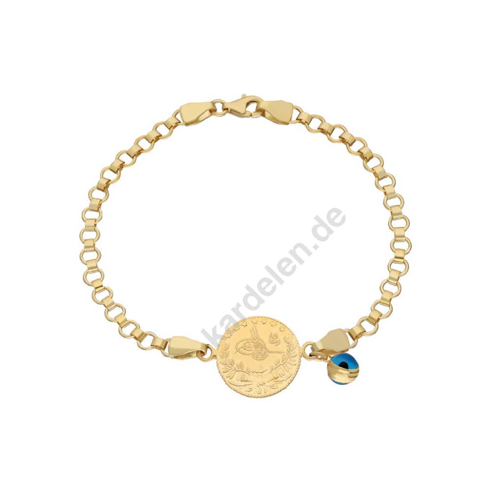 Kardelen 22K RESAT GEMUSTERTE ARMKETTE