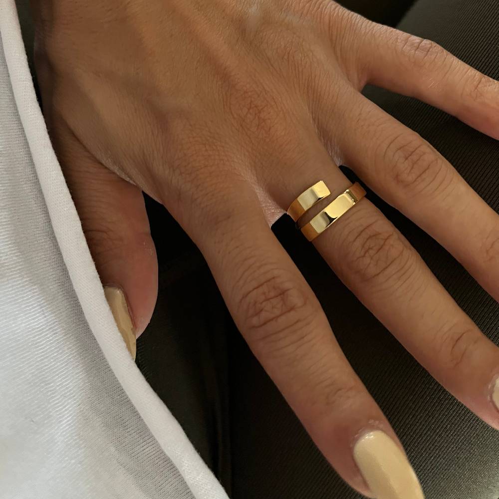 Kardelen 2er Namens Ring - 925 SILBER