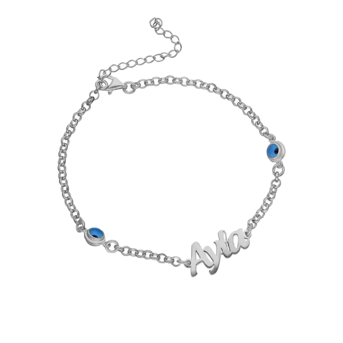 Kardelen 2er Nazar Namensarmkette - 925 SILBER