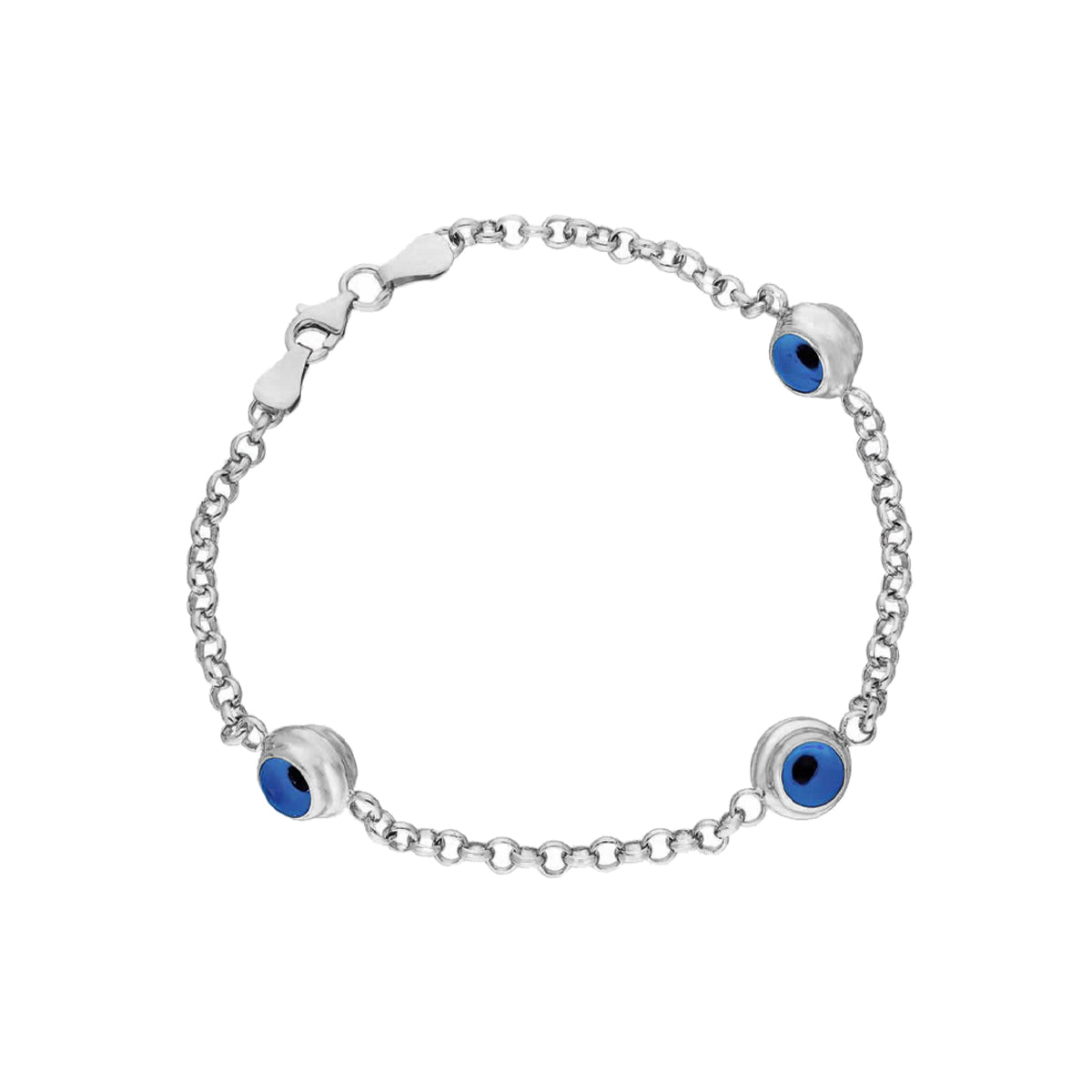 Kardelen 3er Nazar Armkette - 925 SILBER