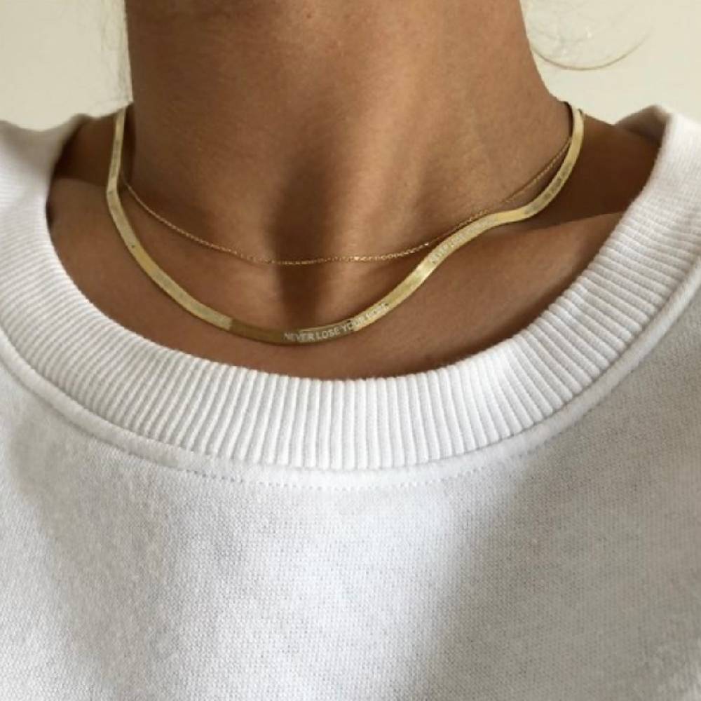 Kardelen 925 SILBER SNAKE CHAIN HALSKETTE