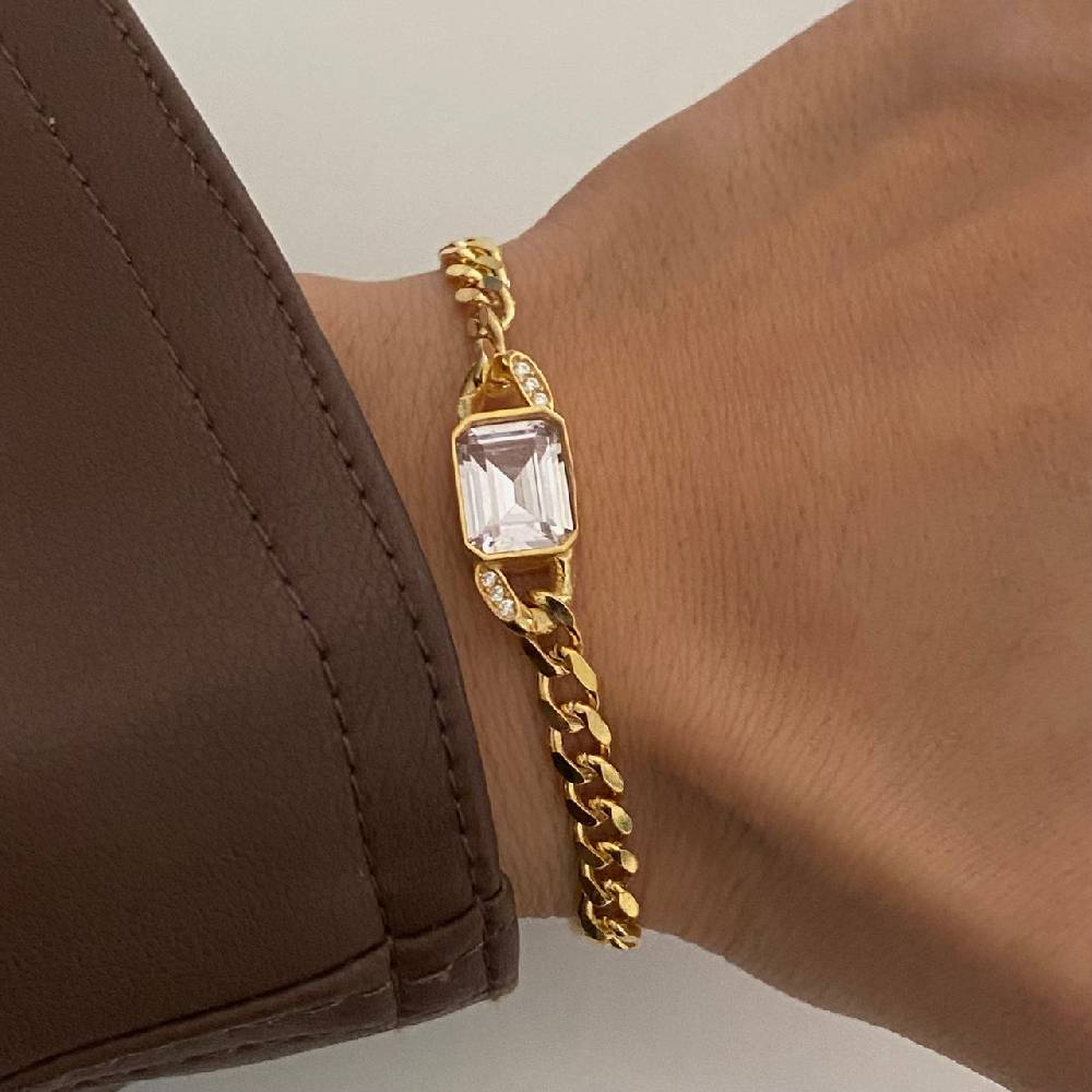 Kardelen Angela Zirkonia Armkette - 925 SILBER