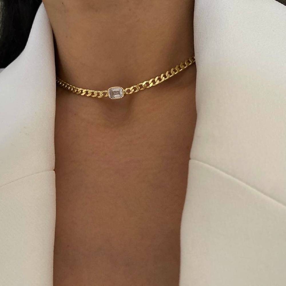 Kardelen ANGELA ZIRKONIA HALSKETTE - 925 SILBER