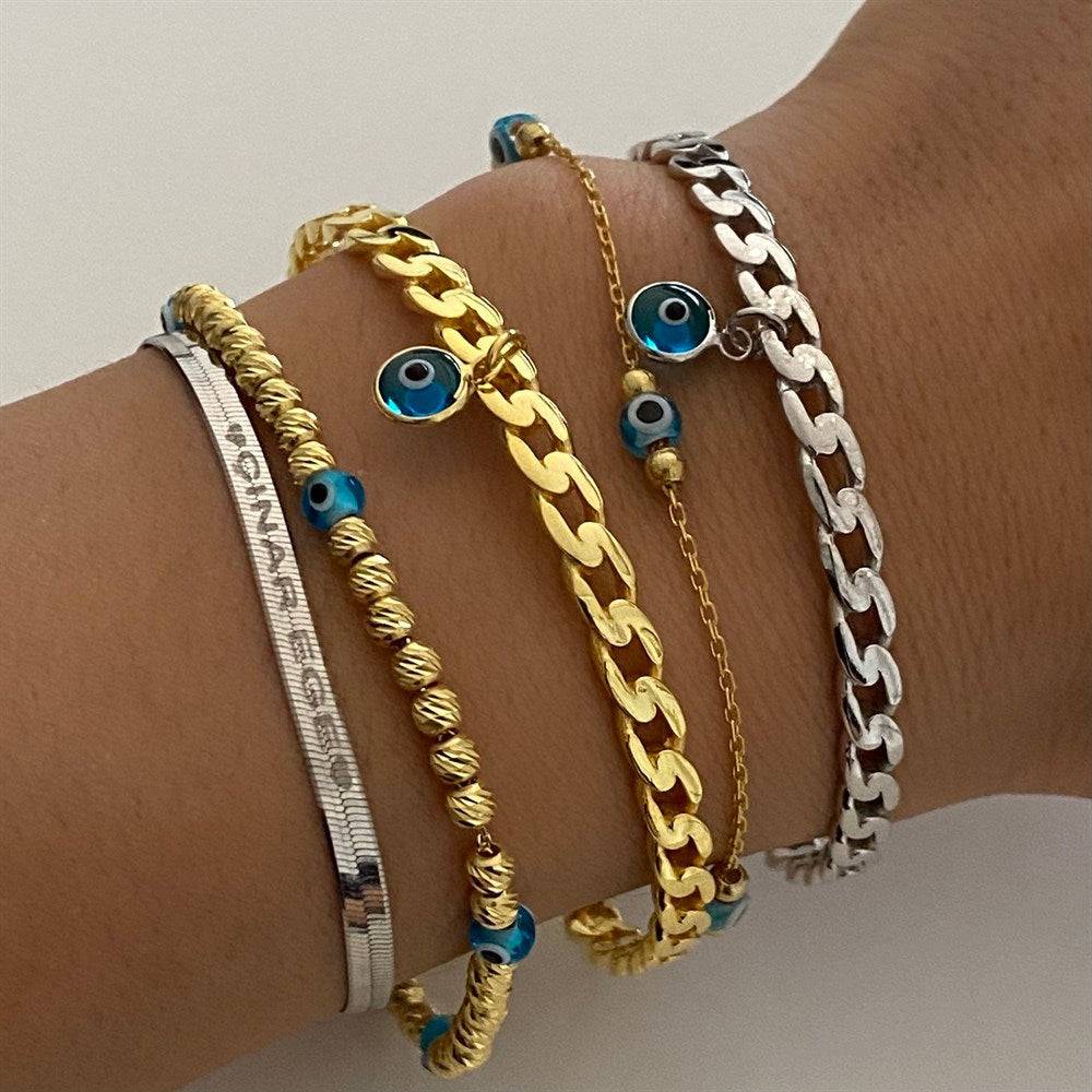 Kardelen Armreifen Mit Nazar - 925 SILBER