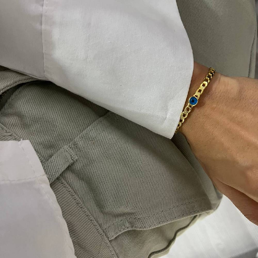 Kardelen Armreifen Mit Nazar Model 2 - 925 SILBER