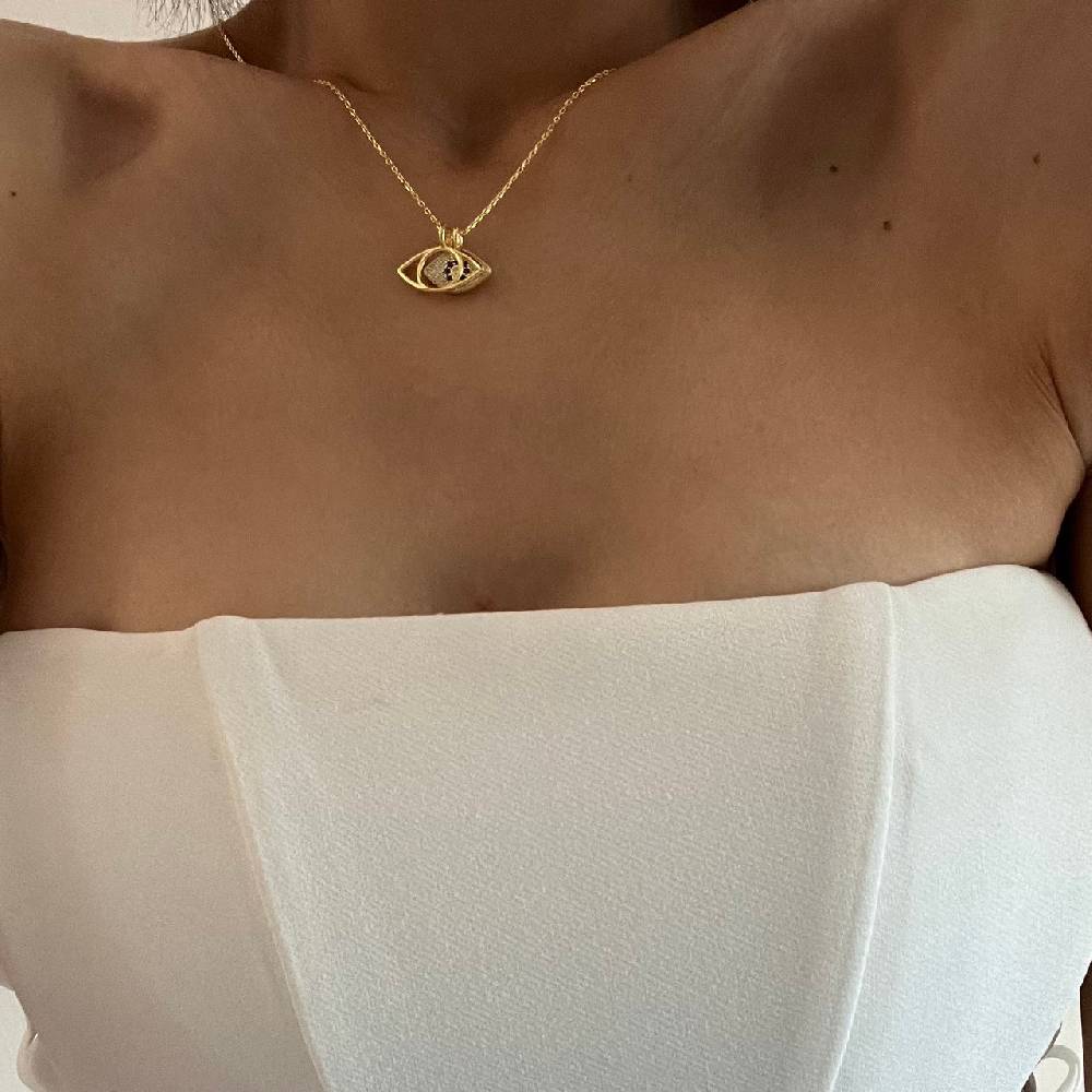 Kardelen Auge Nazar Halskette - 925 SILBER