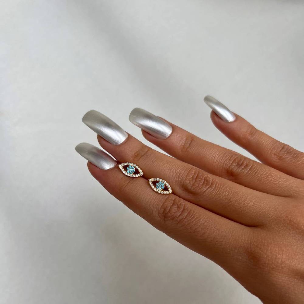 Kardelen Auge Nazar Mini Ohrring - 925 SILBER