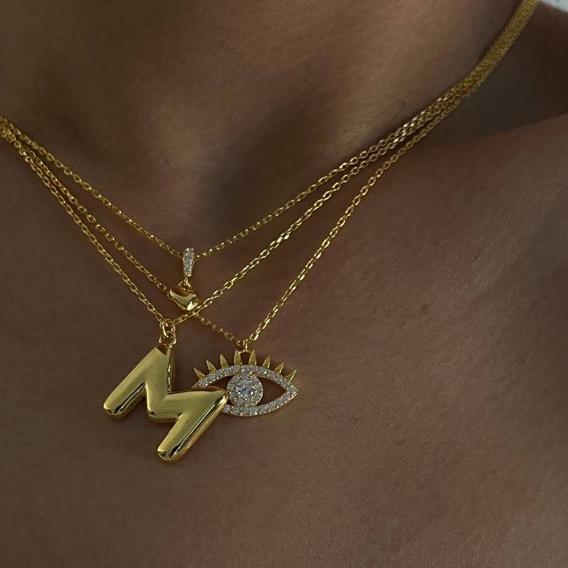 Kardelen Babs Buchstaben Halskette - 925 SILBER